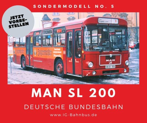 Rietze 72332-2 MAN SL 200 DB Deutsche Bundesbahn Jägermeister