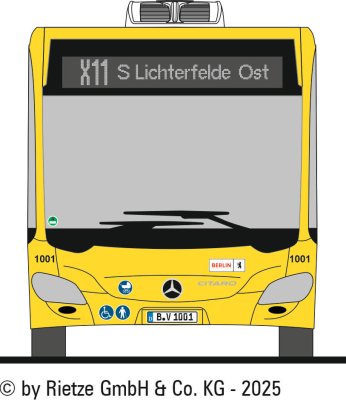 Preview: Rietze 73516-1 Mercedes-Benz C2 BVG Wg. 1001, Linie X11