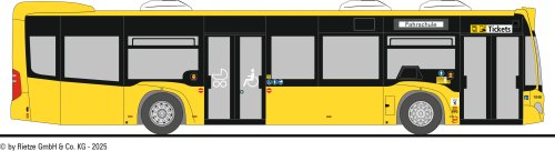 Rietze 73516-3 Mercedes-Benz C2 BVG Wg. 1048, Fahrschule