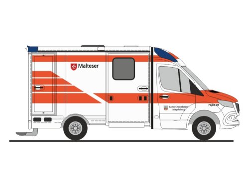 Rietze 76122 System Strobel RTW ´18 Malteser Magdeburg