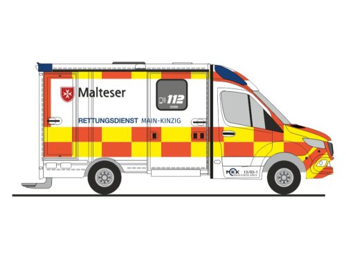 Rietze 76125 System Strobel RTW ´18 Rettungsdienst Main-Kinzig
