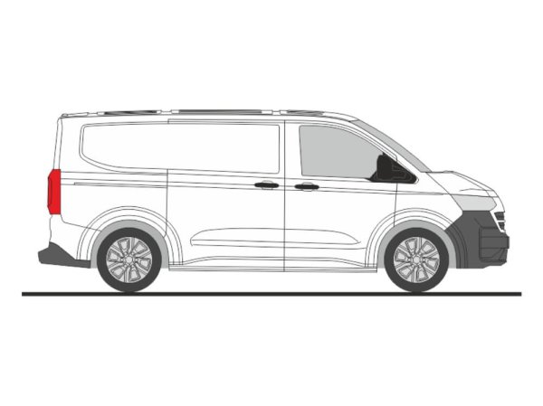 Rietze 11710 Volkswagen Transporter T7 Kasten KR FD clear white