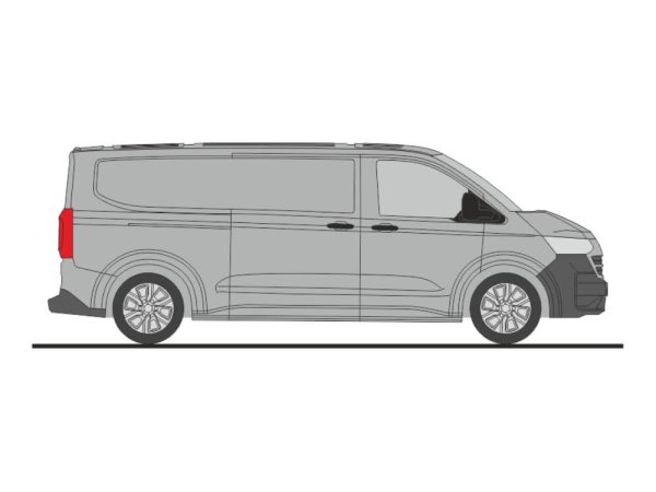 Rietze 11717 Volkswagen Transporter T7 Kasten LR FD light grey metallic