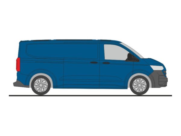 Rietze 11729 Volkswagen e-Transporter T7 Kasten LR FD mid blue metallic
