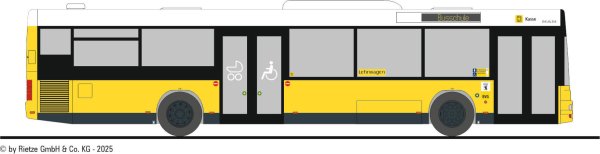 Rietze 65472-2 MAN NL BVG neutral, Lehrwagen, Wagen 1421