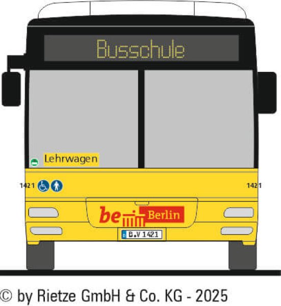 Rietze 65472-2 MAN NL BVG neutral, Lehrwagen, Wagen 1421