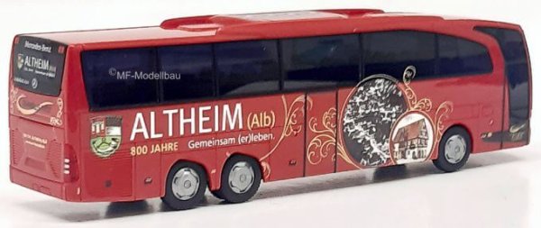 Rietze 66360 Mercedes Travego M Omnibus Pitz 800 Jahre Altheim - Sondermodell