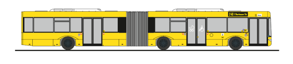 Rietze 66866-2 Solaris Urbino 18 3-türig BVG neutrale Lackierung, Wg. 4300, 240