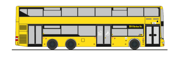 Rietze 67336-2 MAN Lions City DL05 BVG neutrale Lackierung, Wg. 3104, 104