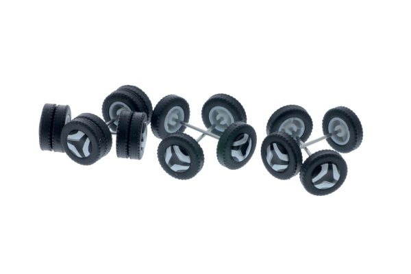 Rietze 70316 Radsatz Neoplan Felgen silber 2x doppel,- 4x einzelbereift