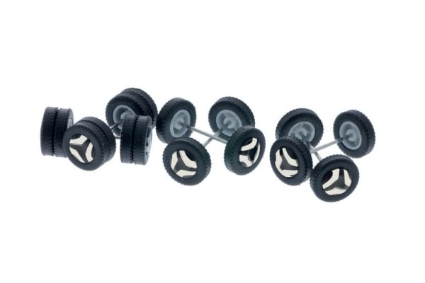 Rietze 70317 Radsatz Neoplan Felgen weiß 2x doppel,- 4x einzelbereift