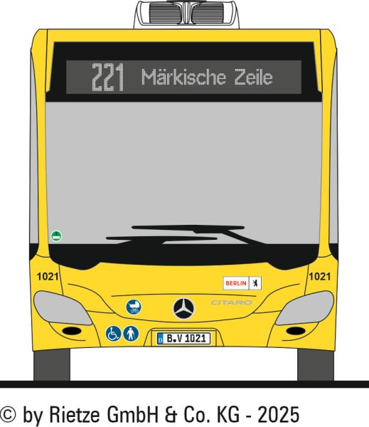 Rietze 73516-2 Mercedes-Benz C2 BVG Wg. 1021, Linie 221