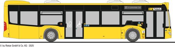 Rietze 73516-1 Mercedes-Benz C2 BVG Wg. 1001, Linie X11