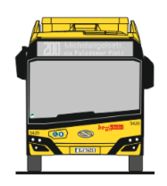 Rietze 76705-2 Solaris Urbino 18 ́19 electric BVG, Wagen 5420, Linie 200